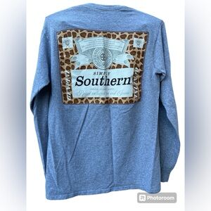 Simply southern long sleeve T-shirt, gray sweet tea, and Jesus size small